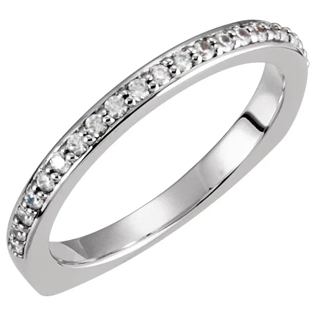 14K White gold diamond eternity band 1/5 CTW ring - Gaines Jewelers