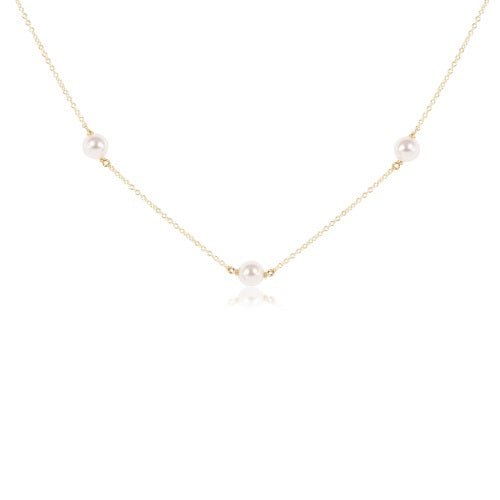 15" Simplicity Chain-Pearl Choker - Gaines Jewelers