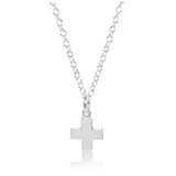 16" Sterling Signature Cross Charm Necklace - Gaines Jewelers