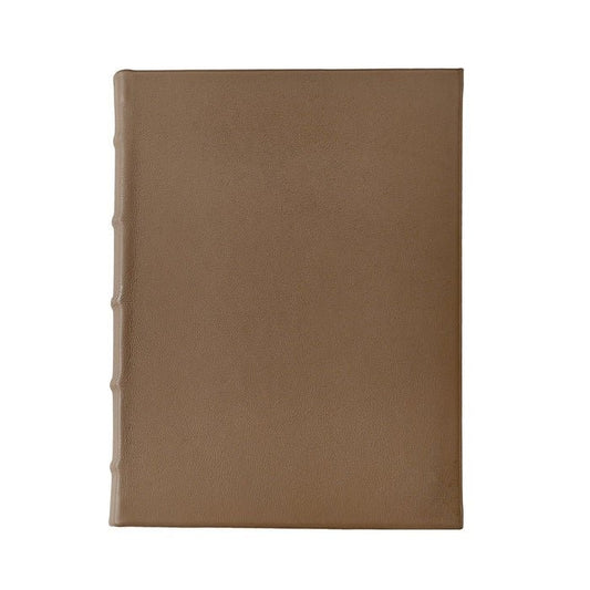 9" Hardcover Journal Taupe Traditional Leather - Gaines Jewelers