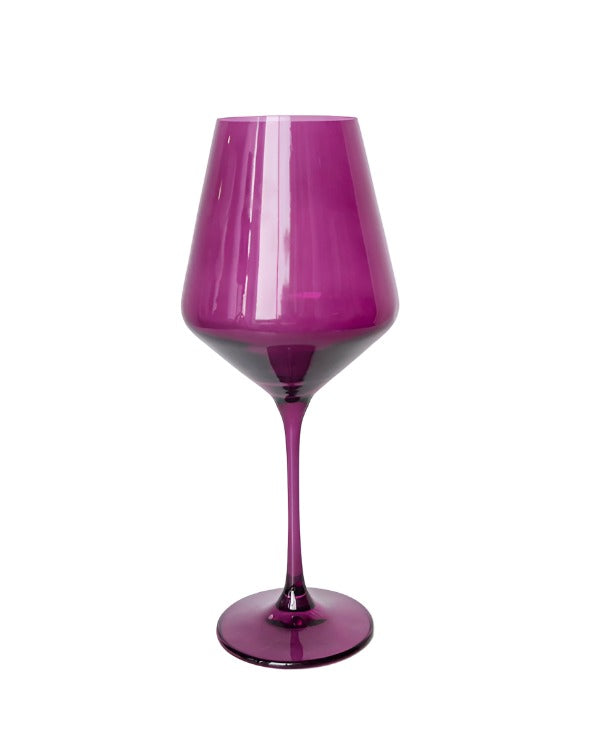 Amethyst Wine Stemware - Estelle Colored Glass - Gaines Jewelers