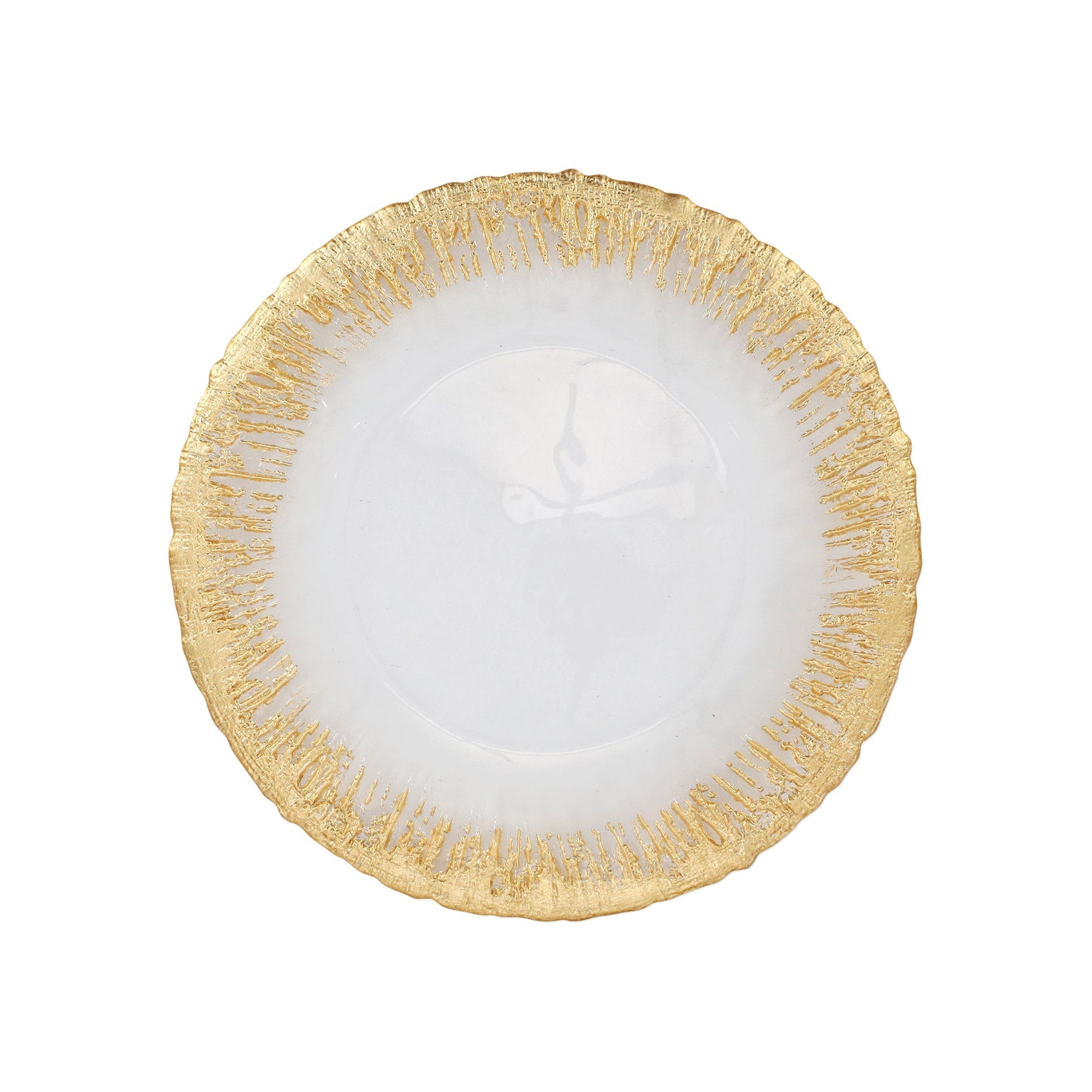 Brushstroke Dinner Plate-Rufolo Glass Gold - Gaines Jewelers