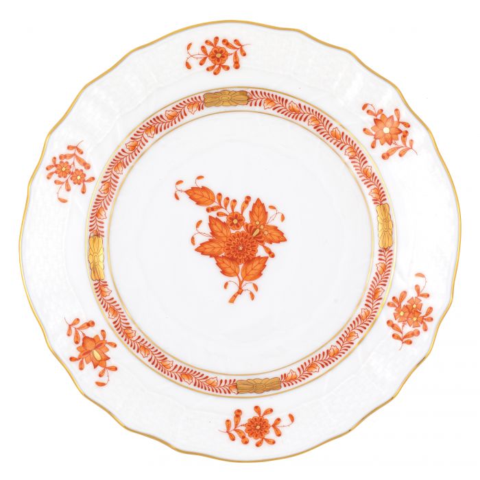 Chinese Bouquet - Bread & Butter Plate - Rust - Herend - Gaines Jewelers