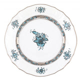 Chinese Bouquet - Bread & Butter Plate - Turquoise & Platinum - Herend - Gaines Jewelers
