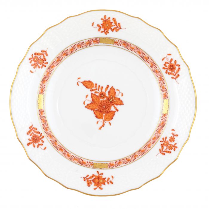 Chinese Bouquet Rust Salad Plate - Herend - Gaines Jewelers