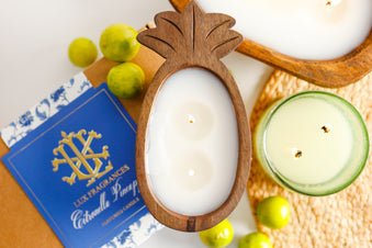 Citronella Pineapple Brown Stained Pineapple Bowl Candle - Gaines Jewelers