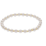 Classic Grateful Pattern 4mm Bead Bracelet-Pearl - Gaines Jewelers