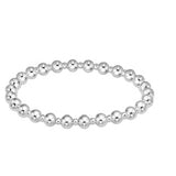 classic sterling grateful pattern bead bracelet - Gaines Jewelers