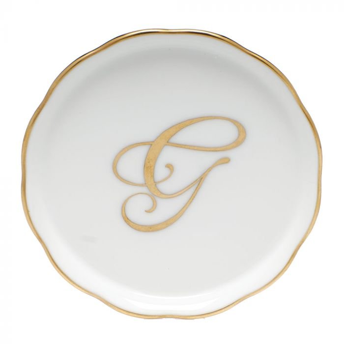 COASTER WITH MONOGRAM- G - Gaines Jewelers
