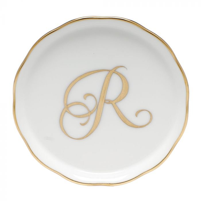 COASTER WITH MONOGRAM-R - Gaines Jewelers