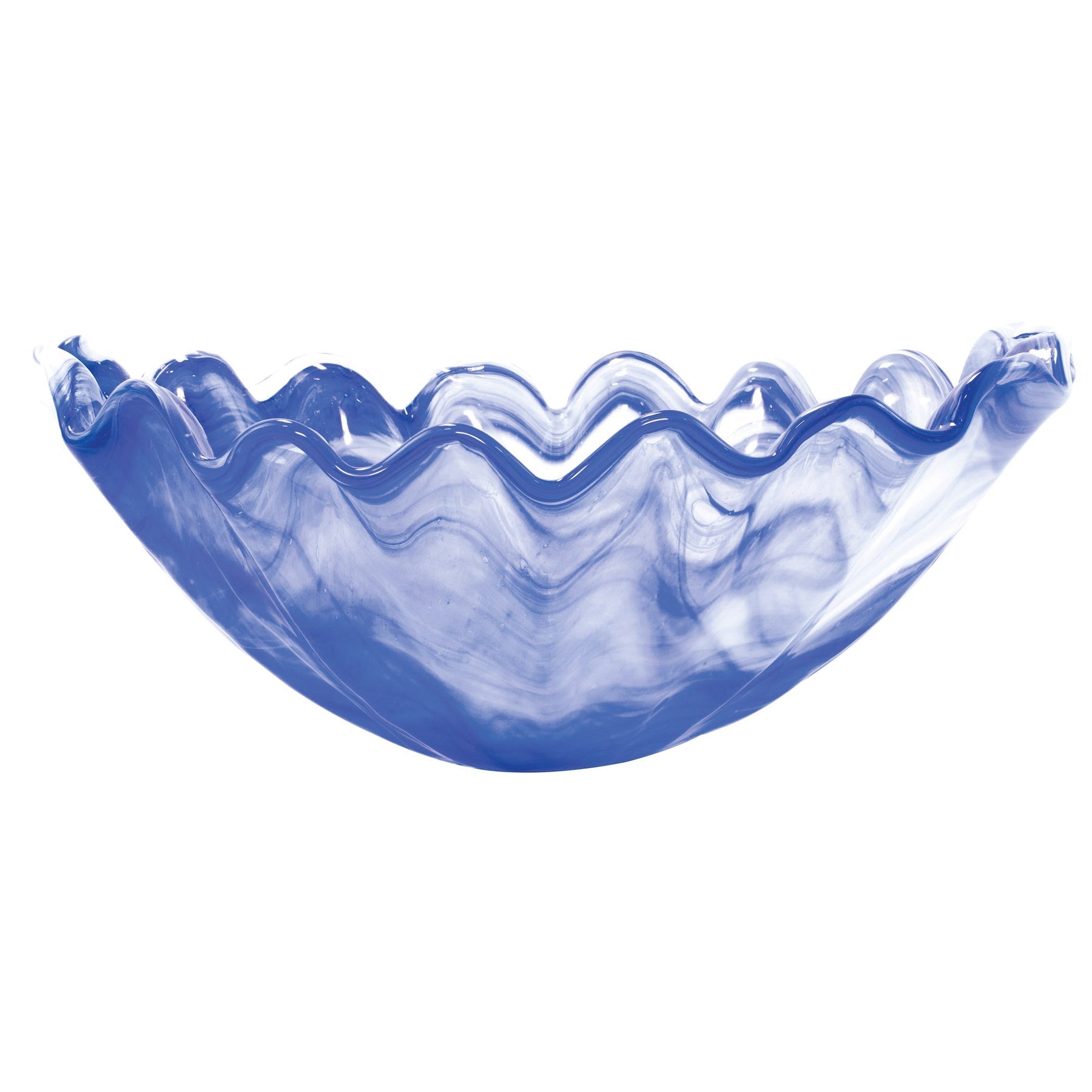 Cobalt Large Centerpiece Onda Glass - Gaines Jewelers