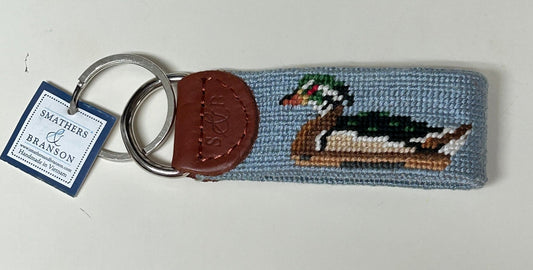 Duck Decoy Needlepoint Key Fob - Gaines Jewelers