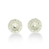 earring jackets diamond 22=.44ct 14kt white gold - Gaines Jewelers