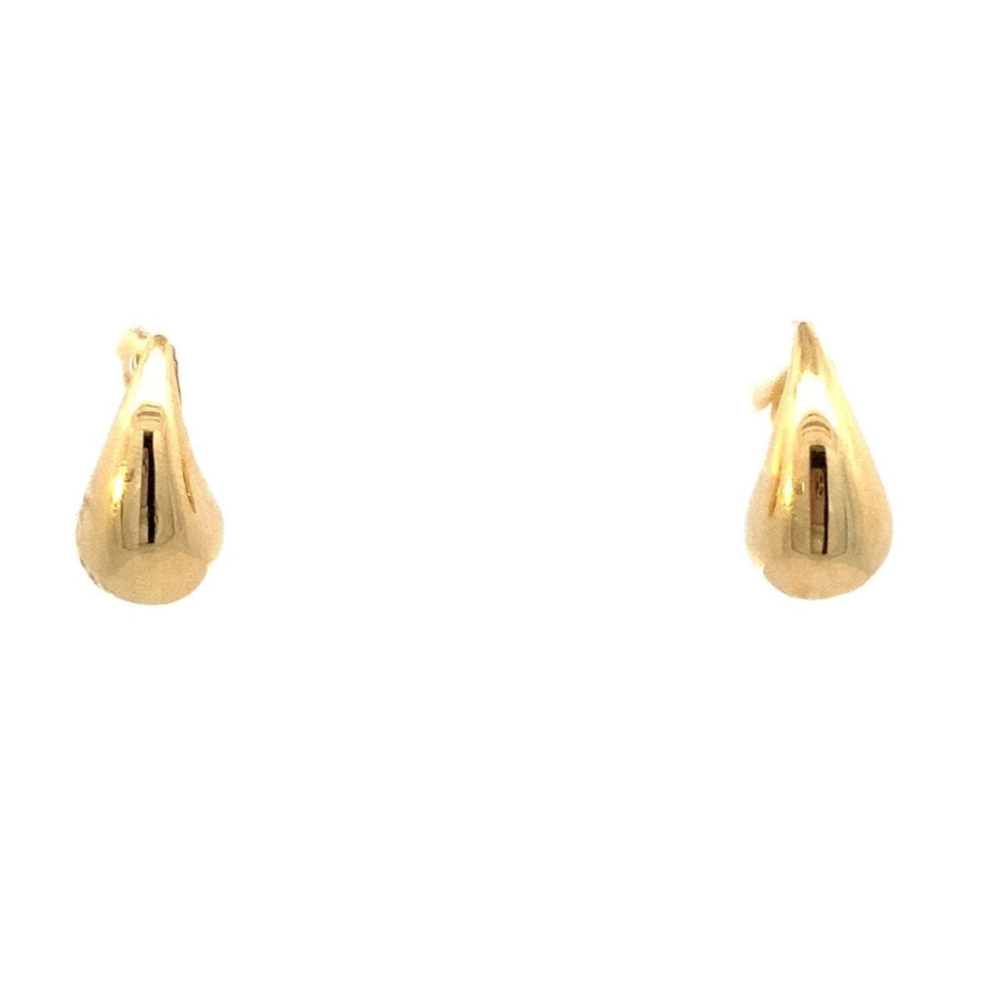 Earrings small tear-drop 14kt yellow gold - Gaines Jewelers