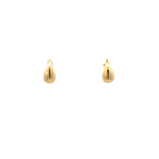 Earrings small tear-drop 14kt yellow gold - Gaines Jewelers