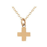 Egirl 14" Gold Charm Signature Cross Necklace - Gaines Jewelers