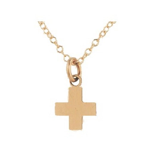 Egirl 14" Gold Charm Signature Cross Necklace - Gaines Jewelers