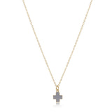 Egirl 14" Gold Charm Signature Cross Necklace - Gaines Jewelers