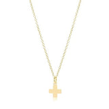Egirl 14" Gold Charm Signature Cross Necklace - Gaines Jewelers