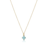 Egirl 14" Gold Charm Signature Cross Necklace - Gaines Jewelers