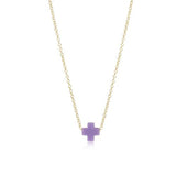 Egirl 14" Gold Signature Cross Necklace - Gaines Jewelers