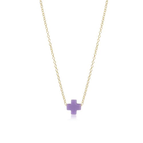 Egirl 14" Gold Signature Cross Necklace - Gaines Jewelers