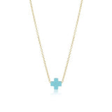 Egirl 14" Gold Signature Cross Necklace - Gaines Jewelers