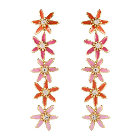 Elena Linear Earring-Pink - Gaines Jewelers