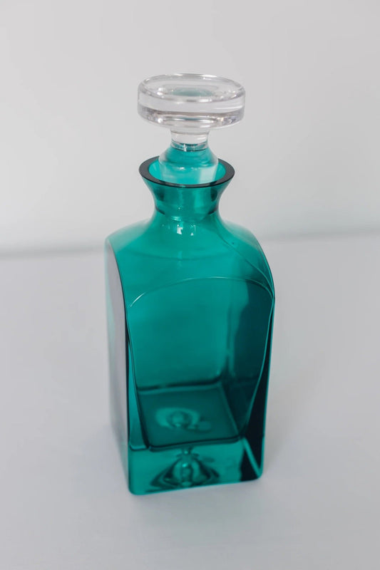 Emerald Heritage Decanter Estelle Colored Glass - Gaines Jewelers