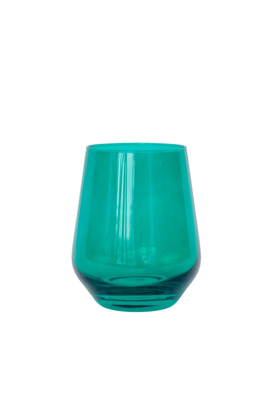 Emerald Stemless Wine - Estelle Colored Glass - Gaines Jewelers