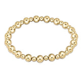 extends-gold classic grateful pattern bead bracelet - Gaines Jewelers