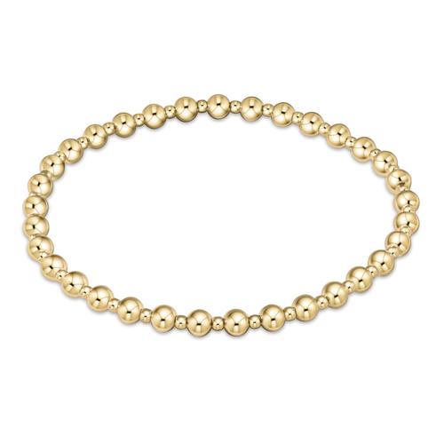 extends-gold classic grateful pattern bead bracelet - Gaines Jewelers