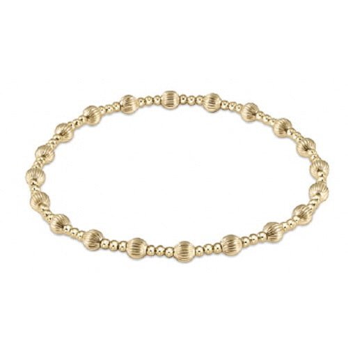 extends Gold Dignity Sincerity Pattern Bead Bracelet - Gaines Jewelers