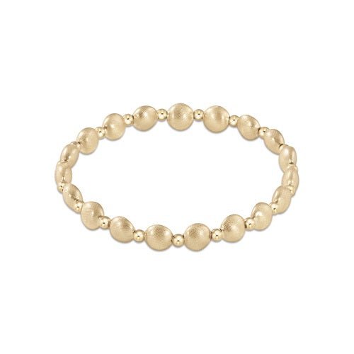 Extends-Honesty Gold Grateful Pattern Bead Bracelet - Gaines Jewelers