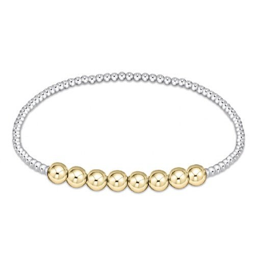Extends-Mixed Metal Classic Beaded Bliss Bead Bracelet - Gaines Jewelers
