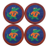 Florida Gator Needlepoint Coaster Set - Gaines Jewelers
