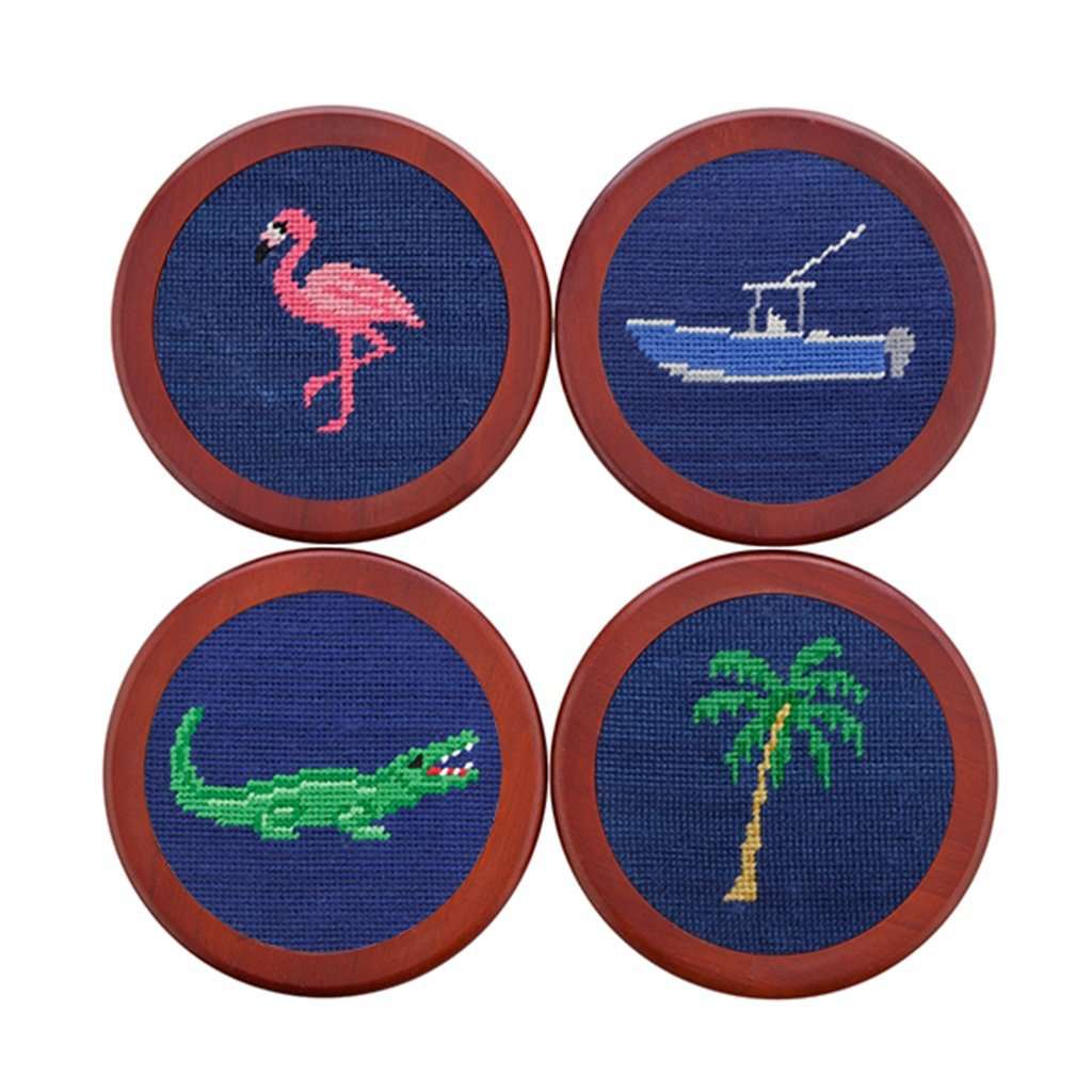 Florida Life Needlepoint Coasters Set - Gaines Jewelers