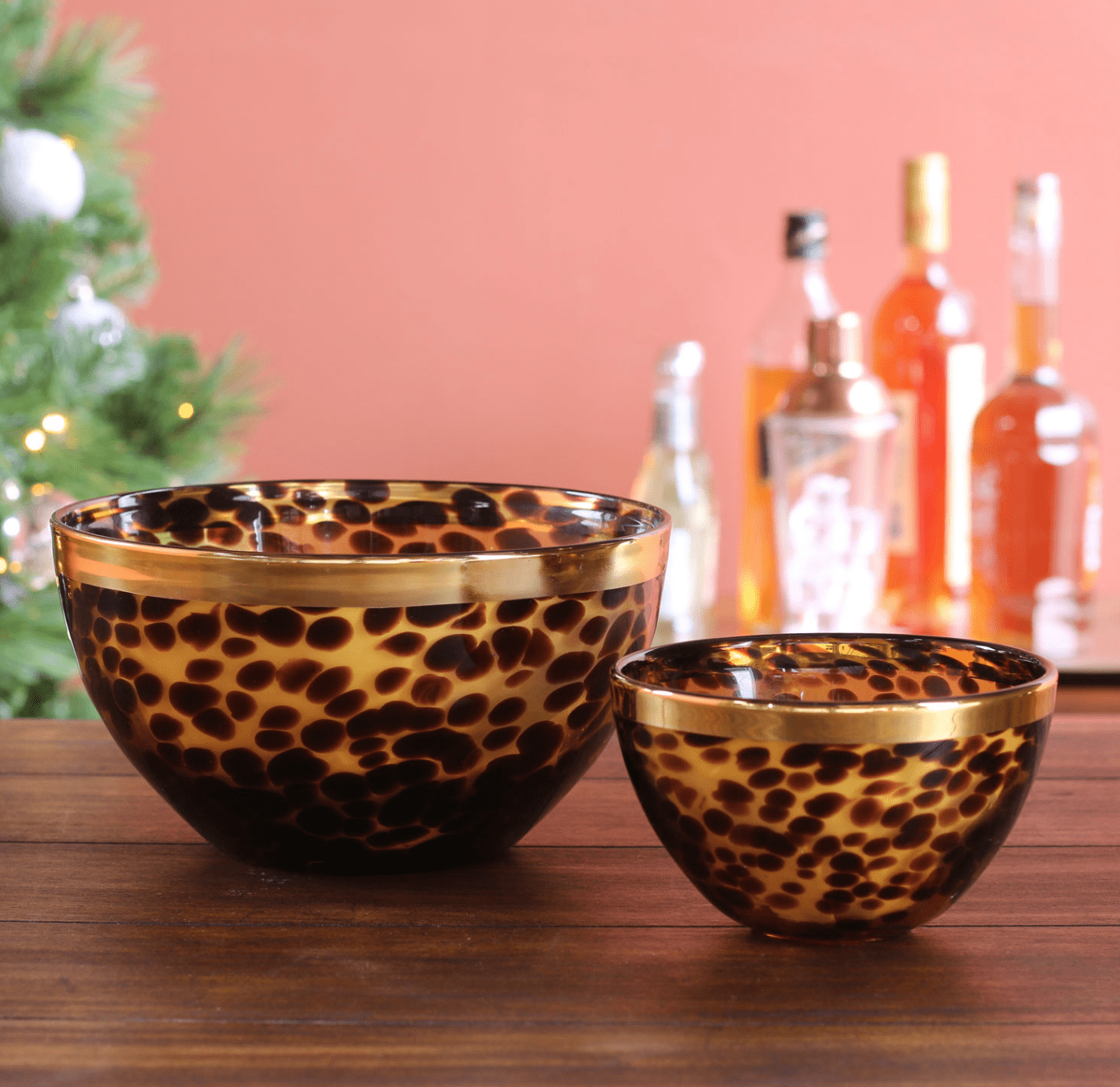 Glass Tortoise and Gold 8" Bowl - Gaines Jewelers