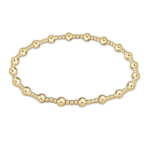 Gold Classic Sincerity Pattern Bead Bracelet - Gaines Jewelers