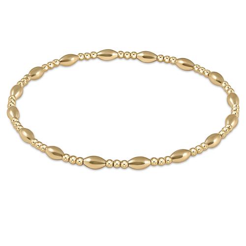 Gold Harmony Sincerity Pattern 2mm Bead Bracelet - Gaines Jewelers