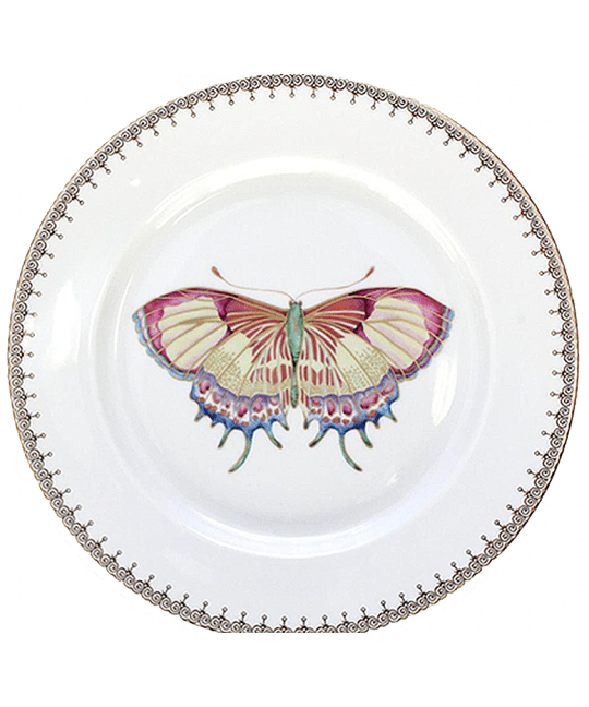 Golden Teardrop Butterfly Dessert Plate - Gaines Jewelers