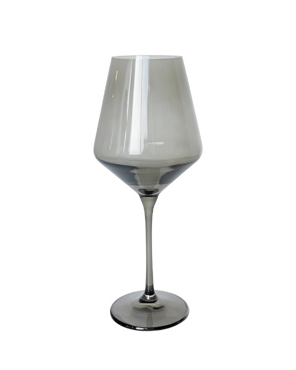 Gray Smoke Wine Stemware - Estelle Colored Glass - Gaines Jewelers