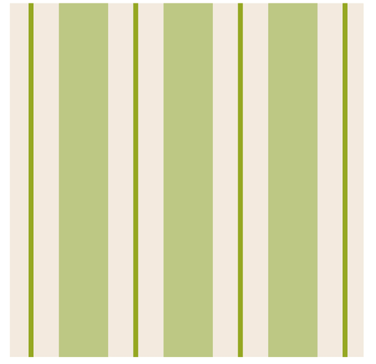 GREEN AWNING STRIPE COCKTAIL NAPKIN - PACK OF 20 Hester and Cook - Gaines Jewelers