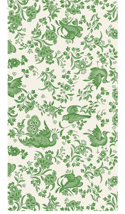 GREEN REGAL PEACOCK GUEST NAPKIN - Hester and Cook - Gaines Jewelers