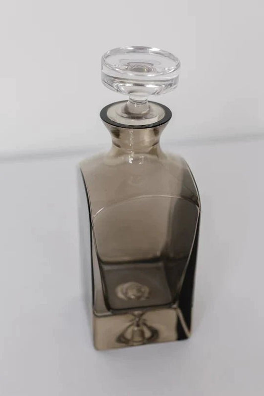 Grey Smoke Heritage Decanter Estelle Colored Glass - Gaines Jewelers