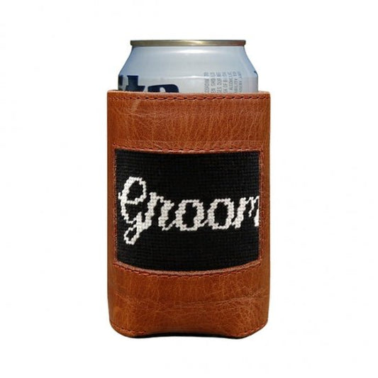 Groom Needlepoint Can Cooler - Gaines Jewelers
