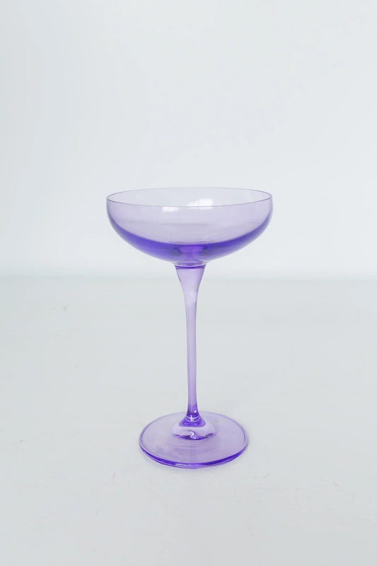 Lavender Champagne Coupe - Estelle Colored Glass - Gaines Jewelers