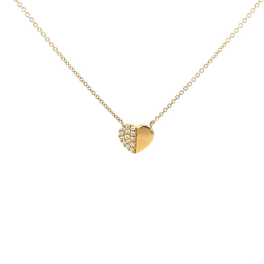 Necklace- 14kt yg pendant diamond - Gaines Jewelers
