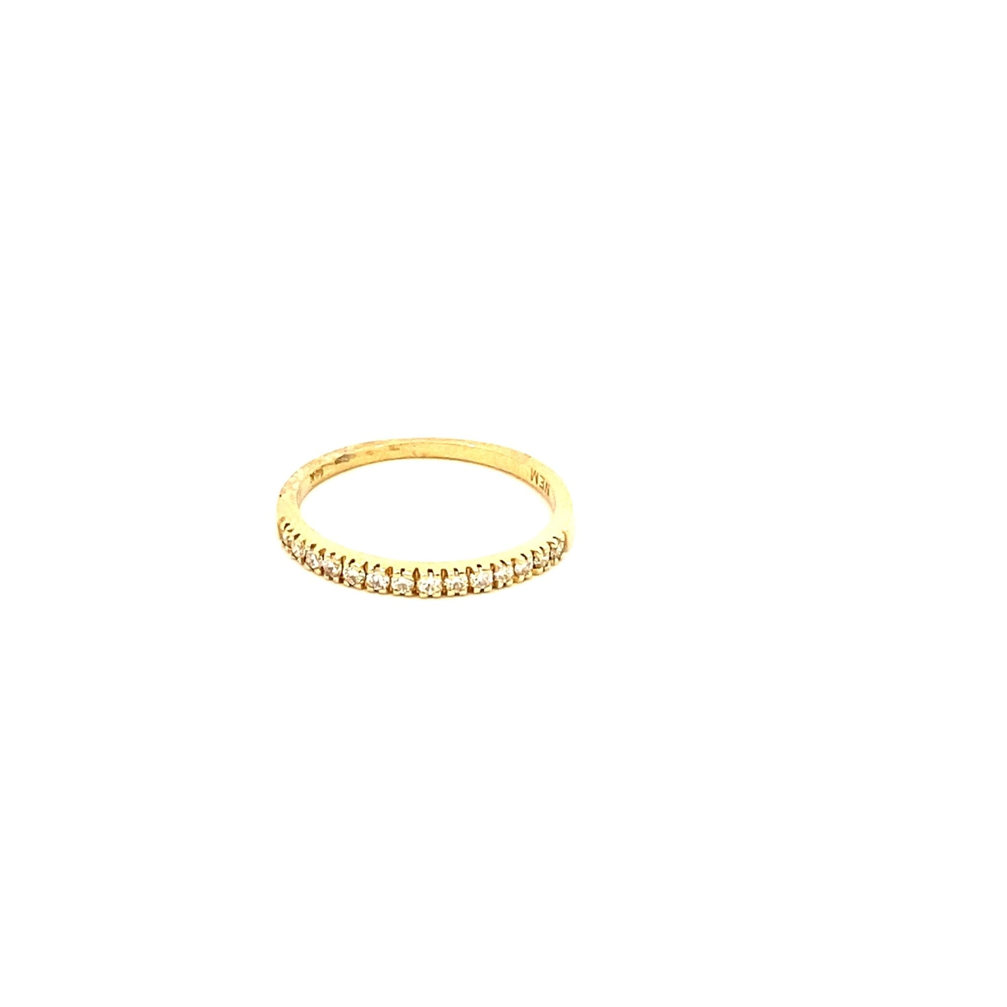 Ring- 14k yg diamond - Gaines Jewelers
