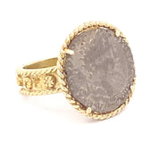 Ring- 14kt Genuine Roman Silver Severus Coin Ring - Gaines Jewelers